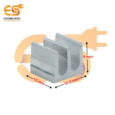 10.5mm x 10mm Aluminum Heatsink for IC’s Pack of 5